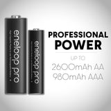 Panasonic Eneloop Pro AAA Batteries - BK-4HCCA8BA - 8 Pack (12 Packs)