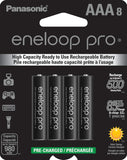 Panasonic Eneloop Pro AAA Batteries - BK-4HCCA8BA - 8 Pack (12 Packs)