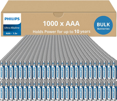 Philips Ultra AAA Alkaline Batteries - Button Top - 1000 Pieces
