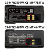 Motorola PMNN4409BR Battery Replacement for Two Way Radio (2200mAh)