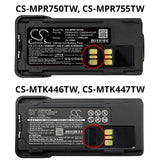 Motorola PMNN4412 Battery Replacement for Two Way Radio (3350mAh)