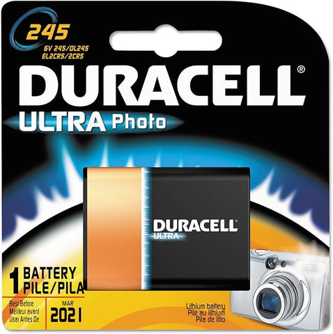 Duracell 245 Battery - 6V 1550mAh - DL245BPK, 2CR5
