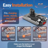 Dyson V12 Battery Replacement for Cordless Vacuum