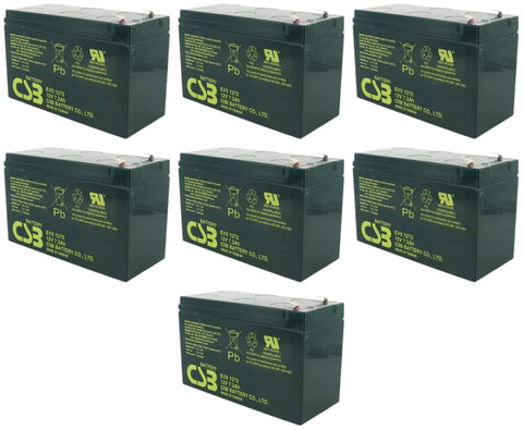 CSB EVX 1272 F1 Battery - 12 Volt 7.2 Amp Hour - .187" Terminals - 10 Pieces