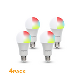 Energizer Connect Light Bulb Smart Wi-Fi A19 LED White and Multi-Color RGB - 4 Pack