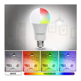 Energizer Connect Light Bulb Smart Wi-Fi A19 LED White and Multi-Color RGB - 4 Pack