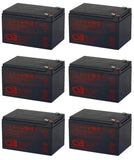 CSB GP12120F2 Battery - 12V 12Ah AGM .250" Terminals - GP 12120 F2 - 6 Pieces
