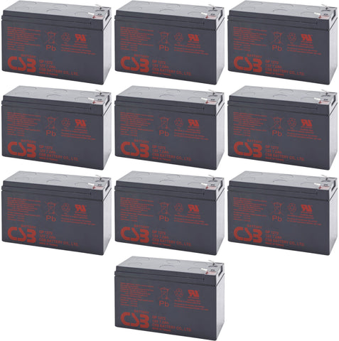 CSB GP1272 Battery - 12V 7.2Ah AGM - .187" Terminals - GP 1272 - 10 Pieces