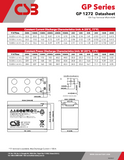 CSB GP1272 Battery - 12V 7.2Ah AGM - .187" Terminals - GP 1272