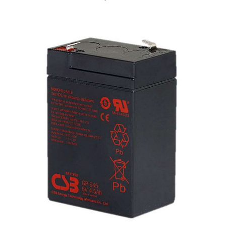 CSB GP645 Battery - 6V 4.5Ah AGM .187" Terminals