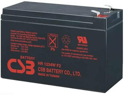 CSB HR1234WF2 Battery - 12V 9Ah AGM .250" Terminals - HR 1234W F2