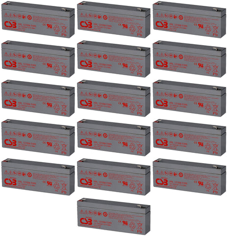CSB HRL1210WF2FR Battery - 12V 2.3Ah AGM .250" Terminals - HRL 1210W F2FR - 16 Pieces