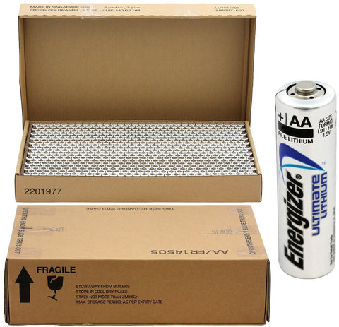 Energizer AA Lithium Battery - L91 - FR14505 - Bulk - 1240 Pieces