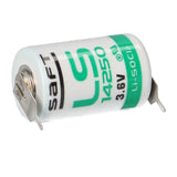 Saft LS14250-2PF Battery - 3.6V 1//2AA with 2 Pins (1 Pos - 1 Neg)