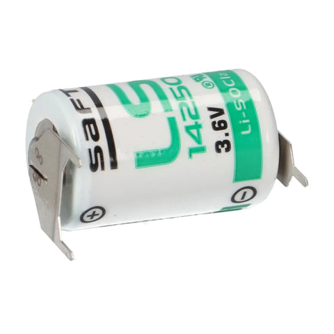 Saft LS14250-3PFRP Battery - 3.6V 1/2AA with 3 Pins (2 Pos - 1 Neg)