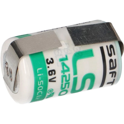 Saft LS14250-STS Battery - 3.6V 1/2AA with Solder Tabs