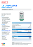 Saft LS26500 Plus Battery - 3.6V 8500mAh C Lithium