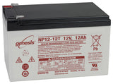 Enersys Genesis NP12-12T Battery - 12 Volt 12 Ah (.250" Terminals)