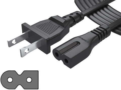 6 Ft Power Cord Polarized Polarized 2-Contact Female 2-Contact AC Male US New