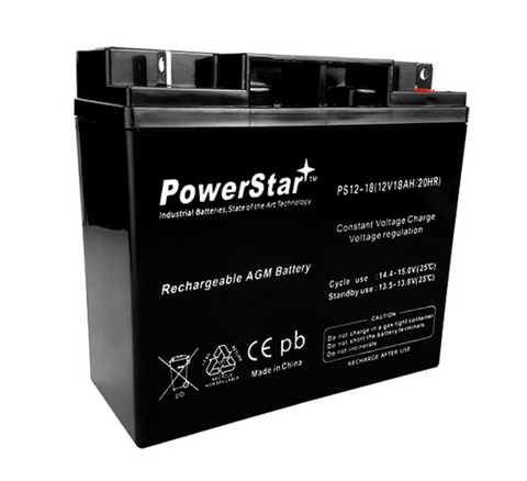 Powerstar PS12-18 Battery Replacement - 12V 18Ah Sealed AGM