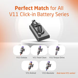 Dyson SV15 Battery Replacement for Cordless Vacuum - V11 -  V15 CLICK IN VERSION