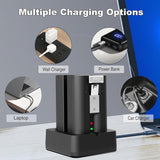 Ring Video Doorbell Camera Battery - 2 Pack & Charger - 7200mAh Rechargeable