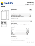 Varta 7HR9V Battery - Recharge Accu Power 200mAh