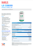 Saft LS33600 Battery - 3.6V D Cell