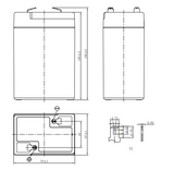 Leoch LP6-4.0 Battery - 6V 4Ah AGM - .187" Terminals
