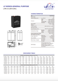 Leoch LP6-4.0 Battery - 6V 4Ah AGM - .187" Terminals