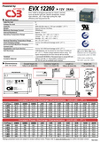 CSB EVX12260 Battery - 12V 26Ah AGM - Nut & Bolt Terminals
