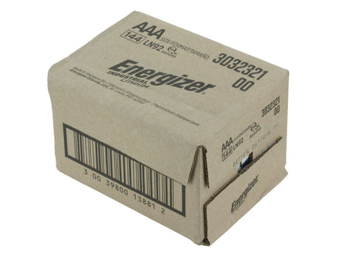 Energizer Industrial AAA Lithium Battery - LN92 (144 Pieces)