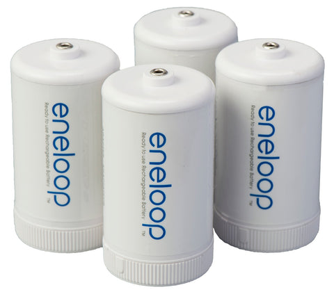 Panasonic Eneloop Adapters for D Batteries - BQ-BS1E4SA