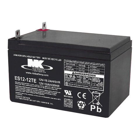 MK ES12-12TE Battery - 12V 12Ah Sealed AGM