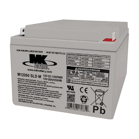 MK ES26-12 Battery - 12V 26Ah Sealed AGM