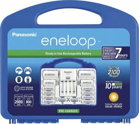 Panasonic Power Pack + Charger 8AA 2AAA Eneloop Batteries - K-KJ17MCC82A