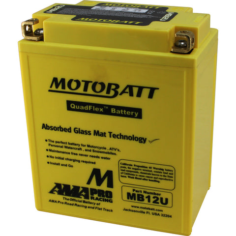 Motobatt MB12U Battery - 12V 15Ah 160CCA Sealed AGM
