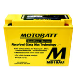 Motobatt MB16AU Battery - 12V 20.5Ah 250CCA Sealed AGM