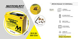 Motobatt MB16AU Battery - 12V 20.5Ah 250CCA Sealed AGM