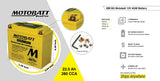 Motobatt MB18U Battery - 12V 22.5Ah 280CCA Sealed AGM
