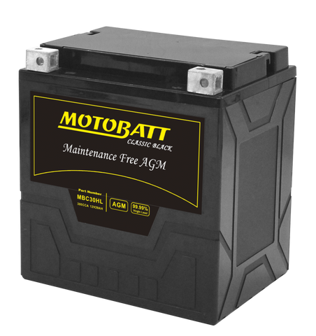 Motobatt MBC30HL Battery - 12V 29Ah 380CCA Sealed AGM