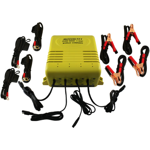 Motobatt MBC4B Battery Charger - 12V 4A Sealed AGM (4 Station)