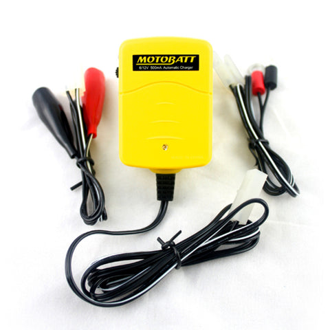 Motobatt Baby Boy Battery Charger - 6V 12V 500mAh Sealed AGM