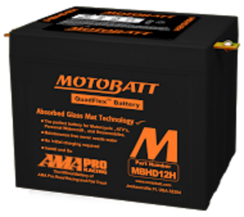 Motobatt MBHD12H Battery - 12V 33Ah 420CCA Sealed AGM