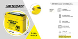 Motobatt MBT4BB Battery - 12V 2.5Ah 40CCA Sealed AGM