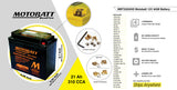 Motobatt MBTX20UHD Battery - 12V 21Ah 320CCA Sealed AGM