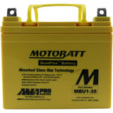 Motobatt MBU1-35 Battery - 12V 35Ah 420CCA Sealed AGM