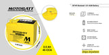 Motobatt MT4R Battery - 12V 2Ah 45CCA Sealed AGM