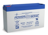 Power Sonic PS-6100 F1 Battery - 6 Volt 12 Amp Hour