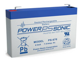 Power Sonic PS-670 Battery - 6 Volt 7 Amp Hour
